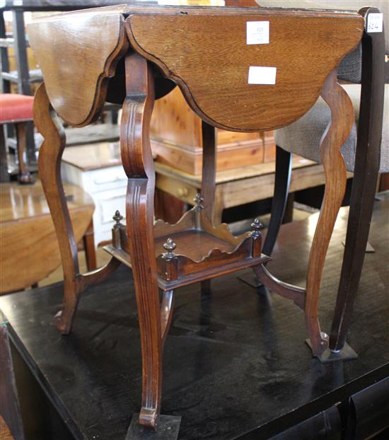 Edwardian small 2-tier table with 4 drop leaves